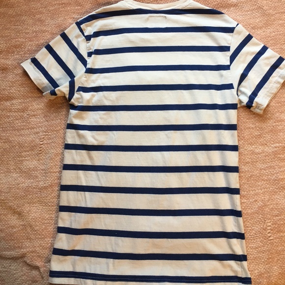 SOLD huf striped blue and white shirt - Picture 3 of 7